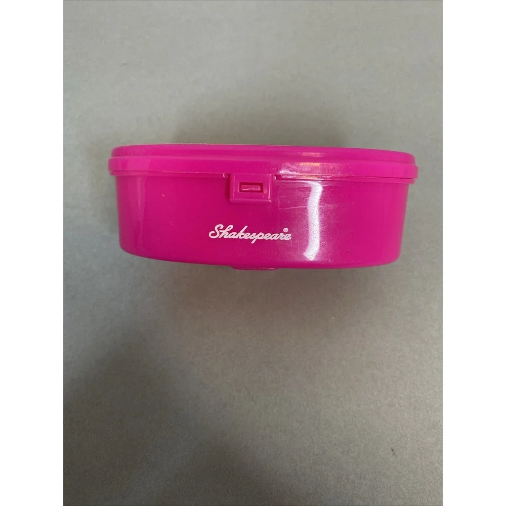 Barbie Mini Tackle Box Shakespeare Mattel Fishing Pink with‎ Clip-on Back 2011